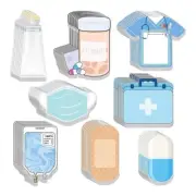 Healthcare Themed Notes Paper Self Adheive Notes Reminder on Notebook Calender