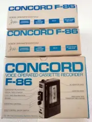 Concord Model F-86 Cassette Tape Recorder Voice