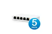 Ubiquiti USW Flex Mini 3 Pack - Managed, UniFi, Layer 2 Gigabit Switch, 5x GbE RJ45 Ports, PoE (802.3af) or USB Type-C 5V 1A, No PSU,