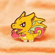New Baby Charizard Pokemon Hard Enamel Pin Chibi Mamobot