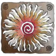 Sun Metal Wall Art with Frame, 24 Rays, Cut Out, Sunset Swirl Finish, USA