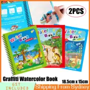 2 X Water Drawing Book Magic Doodle Coloring Book Learning Painting Pen For Kids