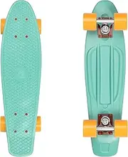 Retrospec Quip Mini Cruiser Skateboard 22.5" and 27" Classic Retro Plastic Cruiser Complete Skateboard with ABEC 7 Bearings and PU Wheels Compact Board with Grippy, Molded Waffle Deck