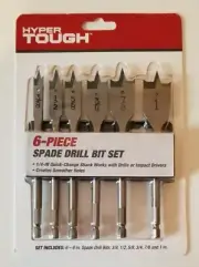Hyper Tough 6 piece Spade Drill Bit Set ( New )
