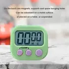 LCD Digital Timer Magnetic Kitchen Countdown Alarm Clock with Stand (Green)