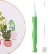 Punch Needles Hooking Tool Kits Rug Embroidery Pens with Needle Threader
