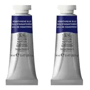 2x Winsor & Newton 14ml Professional Watercolour Paint Indanthrene Blue S3