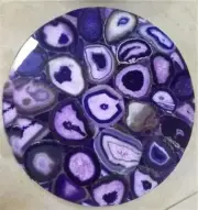 Purple Agate Coffee Counter Desk Table, Kitchen Slab Table Console End Table Dec
