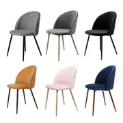 Levede a set of 2 Velvet Dining Chairs - Black, Grey, Black White Grid, Navy