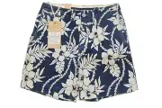 Double Ralph Lauren RRL Mens Indigo Floral Hawaiin Denim Field Fit Shorts 28