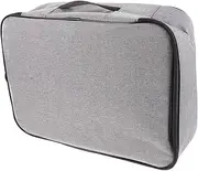 [WOFASHPURET] 1pc Capacity Travel Document Collection Bag Multifunctional File Storage Organizer with Lock for Home Office and School Use Grey Three Design