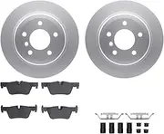 Dynamic Friction Company Rear Geospec Brake Rotors with 5000 Advanced Brake Pads includes Hardware 4512-31209