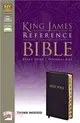 Holy Bible ― King James Version, Black, Bonded Leather, Giant-print Reference, Personal Size, Thumb Indexed