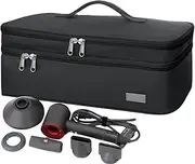 [Generic] Hair Tool Travel Bag - Double Layer Portable Storage Organizer Bag for with Heat Resistant Pads, Heat Resistant Storage Bag for All Brands Hot Airbrushes, Hairbrush Storage, Curling Iron