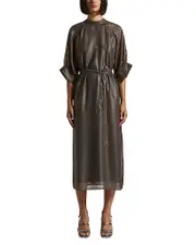 Peserico Tie Waist Midi Dress