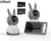 IeGeek 720P Baby Monitor With 2K Camera Security WiFi Night Vision Two-way Audio