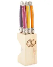 Jean Dubost Laguiole Set of 6 Steak Knives in Block