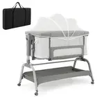 4 in 1 Baby Bassinet Cradle Adjustable Infant Cot Sleeper Bedside Bed w/Basket