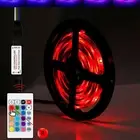 0.5m-5m 2835 6V RGB 30-300 LED Strip Lights IP20 Waterproof 24 KEY IR Controller