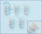 5pcs Clear Plastic Suspender Bib Pacifier Dummy Clips Buckles Ribbon Baby KAM