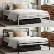 Oikiture Metal Bed Frame Queen Double King Single Bed Base Beds Platform