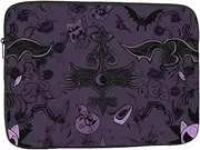 Laptop Case Sleeve Purple Black Goth Spooky Laptop Bag Computer Carrying Case 12 Inch Notebook Cover