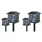 4pc 12cm Solar Mozzie Zapper Insect Killer Automatic Light Sensor Cordless Black