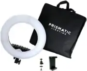 Professional LED 14” Mini Halo Ring Light, Bi-Color Ring, Ball Head, Phone Mount