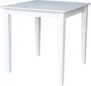 International Concepts Solid Wood Top Height Dining Table, White