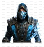 Mortal Kombat Sub Zero waterproofing glossy sticker decal G