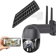 WiFi Wireless Outdoor Solar Security Camera 1080P, Human Motion Detection, Full-Color Night Vision, 360°, Dual-Channel Audio, IP66 Waterproof, 19200mAh Rechargeable Battery, 32GB SD Card Included (Co
