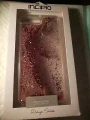 iphone 8 plus /iPhone 7/6/6s case Design Series Clear W/ Pink Glitter