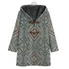 Norwegian Cotton Cozy Hooded Jacket Icelandic Muted Blue Cloak Coat Unisex Boho