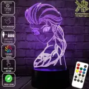 FROZEN ELSA 3D LED Battery USB Night Light 7 Colour Changing Room Lamp
