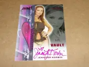 2015 Benchwarmer JENNIFER KORBIN #55 Pink Archive Autograph/5 PLAYBOY - Lingerie