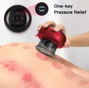 Electric Intelligent Vacuum Cupping Therapy Red Light Heating Body Slimming AU