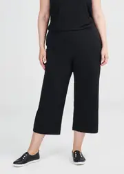[Taking Shape] Taking Shape Luna Culotte Pant Size 30 in Black - Plus Size Women's Bottoms Black