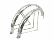 NEW! 24" LOWRIDER FLARED ADJUSTABLE BALLON FENDER SET IN CHROME.