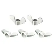 M10x8.5mm(DxL) Butterfly Wing Nuts 5Pack Zinc Alloy Butterfly Wing-Nut Silver