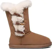 [UGG AUSTRALIAN SHEPHERD] UGG AS Women Boots Australian Sheepskin Toggle Closure Nonslip Lightweight