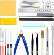 Waltool 23Pcs Hobby Model Building Tools Kit for Gundam, Modeler Basic Tools Craft Set for Modeling, Repairing and Fixing