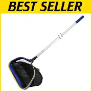 Efficient Adjustable Pool Rake Skimmer Net with 10ft Aluminum Telescopic Handle