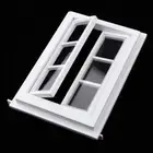 1:12 Scale Dollhouse Miniatures White Window Furniture Accessories DIY Wooden