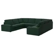 KIVIK u-shaped sofa, 6 seat, Tallmyra dark green