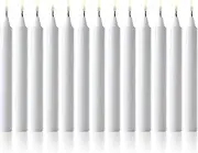 White Taper Candles - Set of 120 Dripless Chime Candles - 4 inch Tall, 1/2 inch Thick - 1.5 Hour Clean Burning