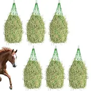 6 Pieces Slow Feeder Hay Nets - Hippo Hay Net Horse Greedy Feeder - Horse Supplies Hay Bags | for Horses, Goats