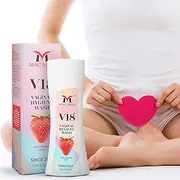 V18 Vaginal Hygiene Wash for Women - Feminine Intimate Care with Strawberry Scent - Lactic Acid, Boric acid, Odor Control & pH Balance - Gentle Daily Wash for Vagina, Genital Dryness & Itching Relief