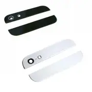 New Black/White Back Rear Top/Bottom Glass With Camera & fFlashLen For iPhone 5