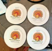 Snoopy Pottery Barn Peanuts Plate Disney holiday Thanksgiving kid party SET 4