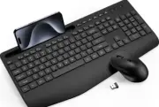 Wireless Keyboard and Mouse Combo - Full-Sized Ergonomic Keyboard with Wrist Res